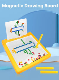 Thumbnail for Magnetic Dot Board for Kids, Magnetic Drawing Board, Magnetic Learning Board for Toddler Kids (Elephant - Yellow)