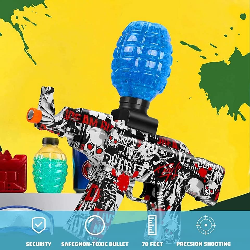 AK47 Gel Blaster Rechargeable Electric Toy Gun With 1000 Pcs Gel Balls