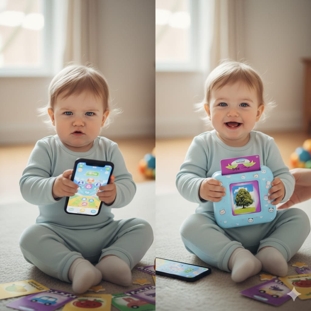 2in1 English & Urdu 108 Talking Flash Cards Machine Early Educational Learning Toys Rechargeable